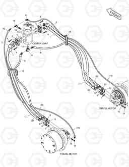 2180 TRAVEL PIPING DX140LC, Doosan