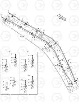 6570 BOOM PIPING - BOOM 4.6m(ROTATING) DX140LC, Doosan