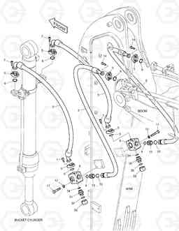 6690 ARM PIPING - CLAMSHELL(ARM 2.1m) DX140LC, Doosan