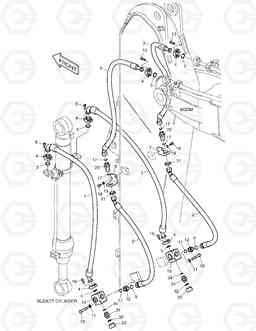 6750 ARM PIPING - CLAMSHELL(ARM 3.0m) DX140LC, Doosan