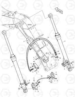 7060 ARTI BOOM PIPING - LOCK VALVE DX140LC, Doosan