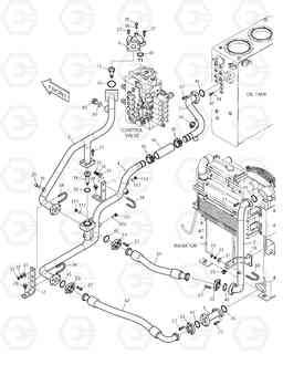 1250 OIL COOLER PIPING(3) TXC140LC-2, Doosan