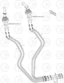 1370 PILOT PIPING (8) TXC140LC-2, Doosan