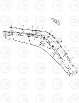 6390 BOOM PIPING - ONE & TWO WAY(BOOM-4.6m) TXC140LC-2, Doosan