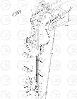 6550 ARM PIPING - ARM 2.5m(ROTATING) TXC140LC-2, Doosan