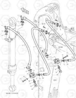 6610 ARM PIPING - CLAMSHELL(ARM 2.1m) TXC140LC-2, Doosan