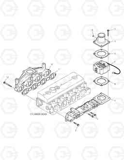 009 INTAKE & EXHAUST MANIFOLD 450, Doosan