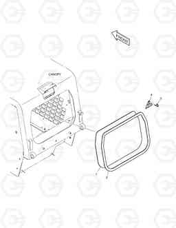 1160 REAR WINDOW 450, Doosan