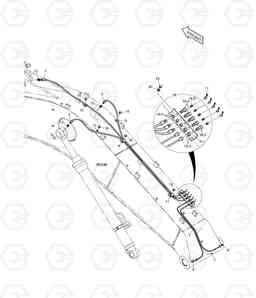 3141 LUBRICATION PIPING - BOOM TXC225LC-2, Doosan