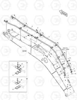 6160 BOOM PIPING - BOOM 5.7m(ONE & TWO WAY) TXC225LC-2, Doosan