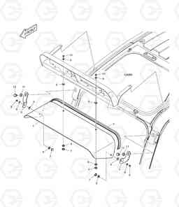 6210 RAIN SHIELD & LAMP MOUNTING TXC225LC-2, Doosan