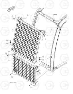 6230 WINDOW GUARD TXC225LC-2, Doosan