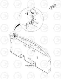 6880 WORKING LAMP - REAR TXC225LC-2, Doosan