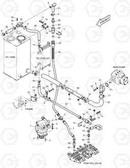 1180 OIL COOLER PIPING DX27Z, Doosan