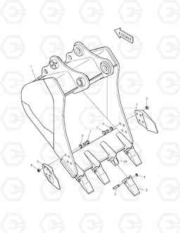 3120 BUCKET-0.62m³ TXC180LC-2, Doosan