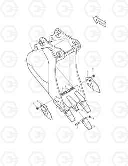 6480 BUCKET - 0.35m³ TXC180LC-2, Doosan