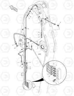 3160 LUBRICATION PIPING - ARM 3.0m TXC255LC-2, Doosan