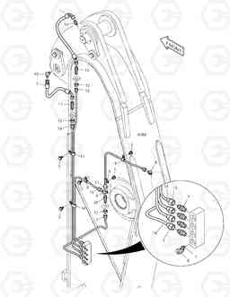 6570 LUBRICATION PIPING - ARM 2.0m TXC255LC-2, Doosan