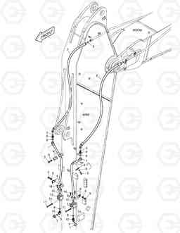 6690 ARM PIPING - ARM 3.5m(ROTATING) TXC255LC-2, Doosan