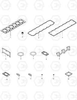 041 OVERHAUL GASKET KIT - TOP TXL250-2, Doosan