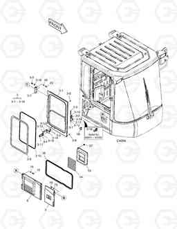 1270 CABIN(4) - DOOR ASS'Y(R.H) TXL250-2, Doosan
