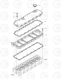 018 CYLINDER HEAD COVER TXL200-2, Doosan