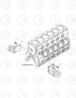 038 ENGINE MOUNTING TXL200-2, Doosan