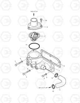 011 THERMOSTAT DH210LC-7(CHINA), Doosan