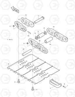 6190 TRACK SHOE ASS'Y-900G DH210LC-7(CHINA), Doosan