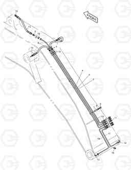 6440 LUBRICATION PIPING-5.2m BOOM+2.4m ARM DH210LC-7(CHINA), Doosan