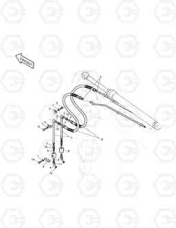 6630 ARM PIPING-ARM 2.9m(ONE & TWO WAY) DH210LC-7(CHINA), Doosan