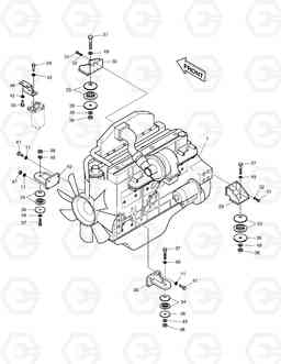 1110 ENGINE MOUNTING SOLAR 180W-V, Doosan