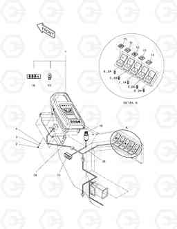 1770 ELECTRIC PARTS(1)-GAUGE & SWITCH PANEL SOLAR 180W-V, Doosan