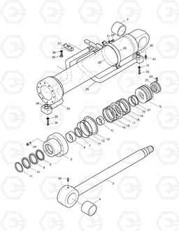 4340 BOOM CYLINDER-L.H. SOLAR 180W-V, Doosan