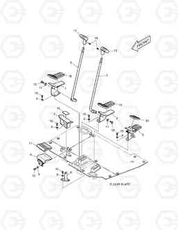 1330 PEDAL ASS'Y DX30Z, Doosan