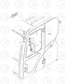 1330 SIDE MIRROR DX55, Doosan