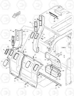 1450 REAR COVER - DUCT DX55, Doosan