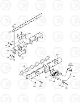 013 INTAKE & EXHAUST MANIFOLD SOLAR 225LC-7, Doosan