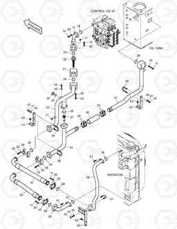 1230 OIL COOLER PIPING(2) SOLAR 225LC-7, Doosan