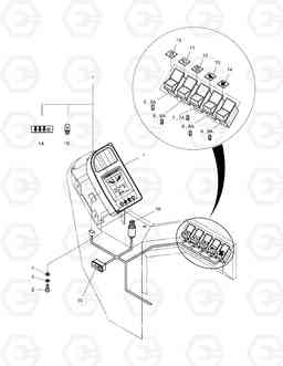1640 ELECTRIC PARTS(1)-GAUGE & SWITCH PANEL SOLAR 225LC-7, Doosan