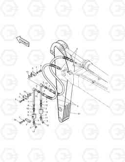 6480 ARM PIPING-ARM 2.0m(ONE & TWO WAY) SOLAR 225LC-7, Doosan