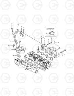 016 EXHAUST MANIFOLD DX55W, Doosan