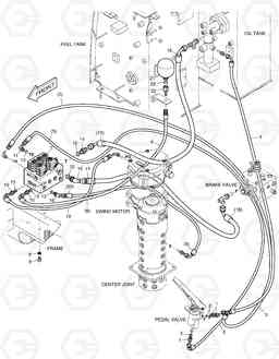 1410 BRAKE PIPING(3) DX55W, Doosan