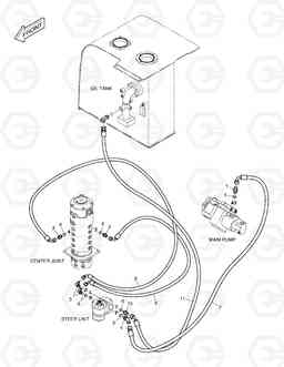 1420 STEERING PIPING DX55W, Doosan