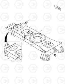 2100 CHASSIS FRAME DX55W, Doosan