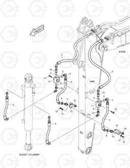 6290 ARM PIPING - CLAMSHELL(ARM 1.6m) DX55W, Doosan