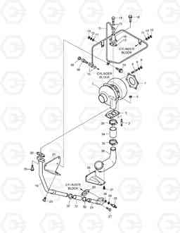 031 TURBO CHARGER & OIL PIPE SOLAR 300LC-7, Doosan