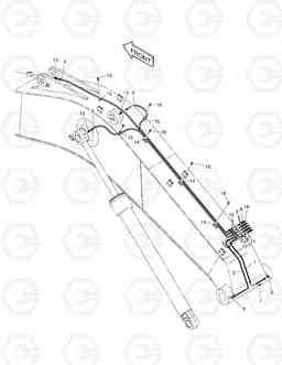 3150 FRONT LUBRICATION PIPING SOLAR 300LC-7, Doosan