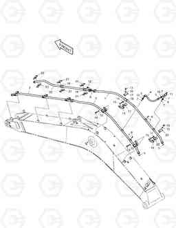 6240 BOOM PIPING-ONE WAY SOLAR 300LC-7, Doosan