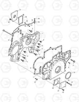 002 TIMING GEAR CASE SOLAR 340LC-7, Doosan